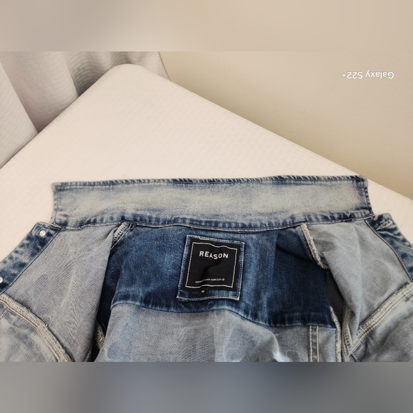 Reason Flaming Dragon Denim Jacket with Colorful Prints. Size M. #G02 - Picture 11 of 15